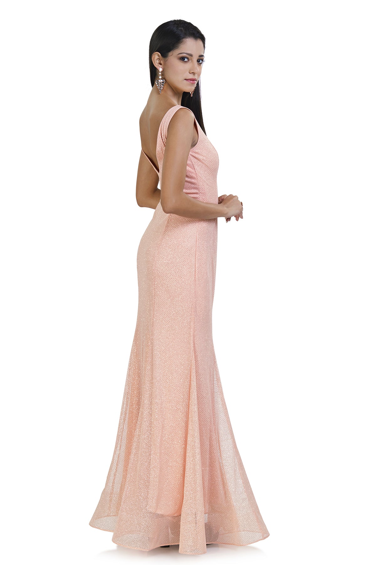 Baby pink shimmer gown