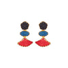 These tiered tri-colour earrings with engraved filigree are casual and carefree as they are classic and cool.