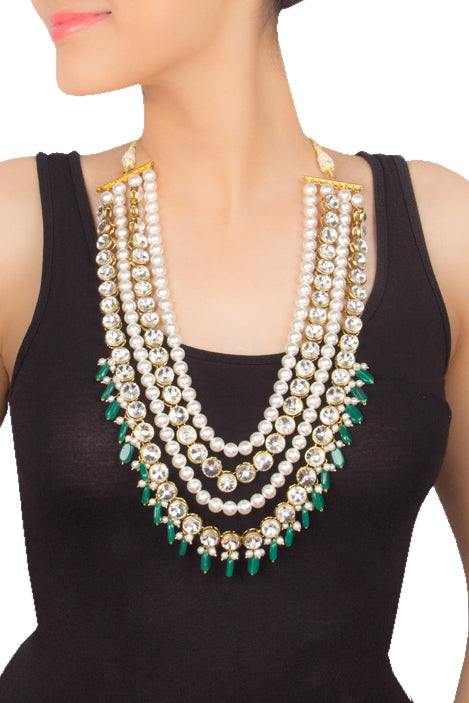 Pearl and Green Princess Necklace