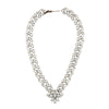 Make those heads turn with this elegant piece of necklace embellished with almond shaped crystals.