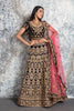 Dark Blue and Gold Lehenga set