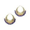 Like the intricate wall murals of a historic monument of love, these blue-green hoop earrings with gold-plated lapis drops are your every dream come true.