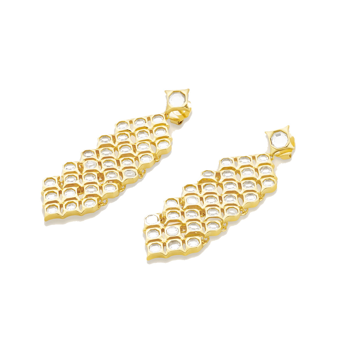 Celeste Mirror Mesh Earrings