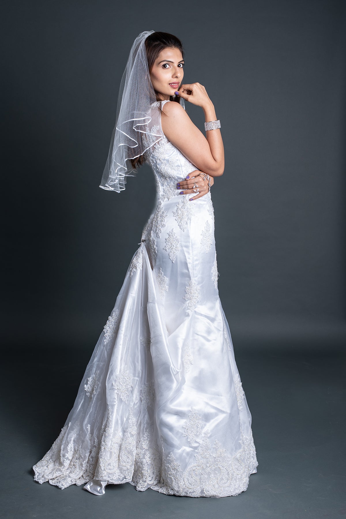 Wedding Gown With Detachable Trail