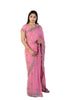 Pink Saree With Embroidered Roses