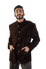 Dark Brown Velvet Bandgala