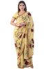 Yellow Saree With Floral Sequin Embroidery