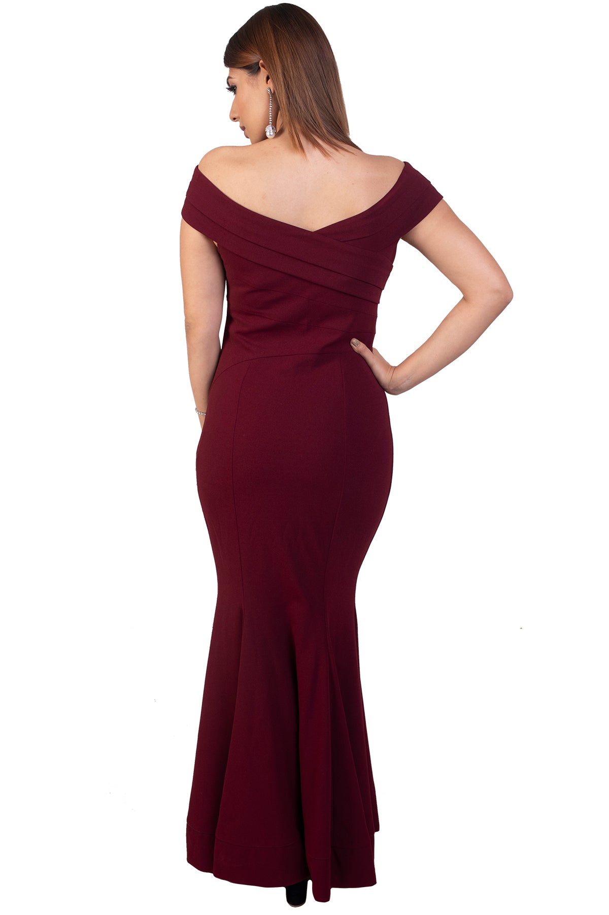 Maroon Bodycon Gown