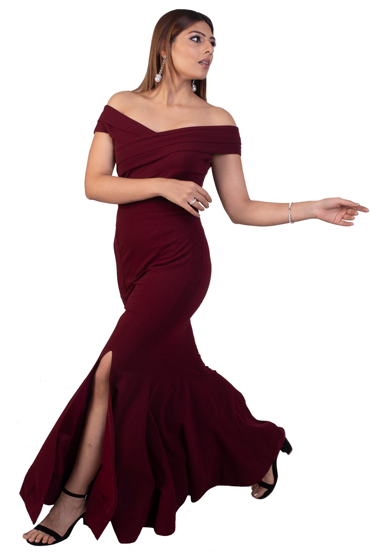 Maroon Bodycon Gown