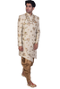 Asymmetric Sherwani With Golden Dhoti Pants