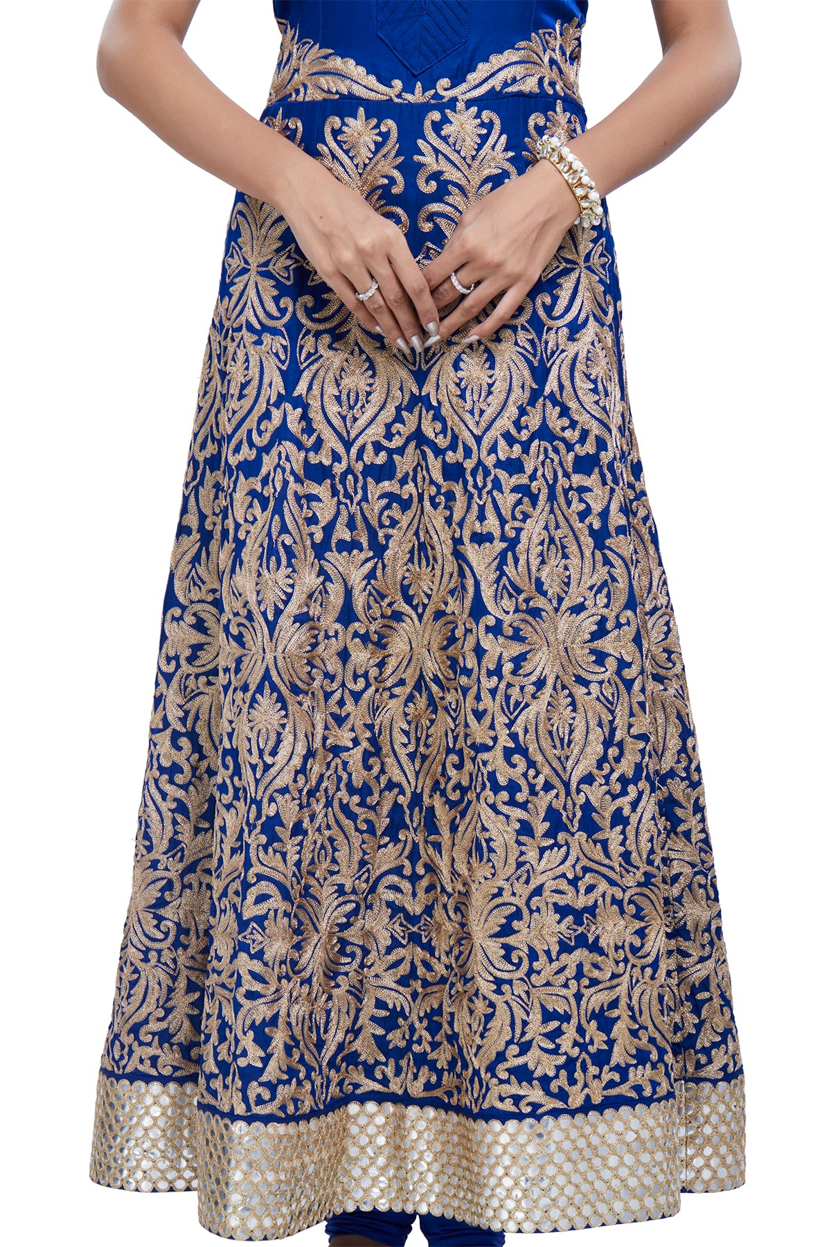 Blue Full Length Embroided Anarkali