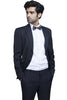 Quintessential plain black formal suit jacket in imported polyester blend
