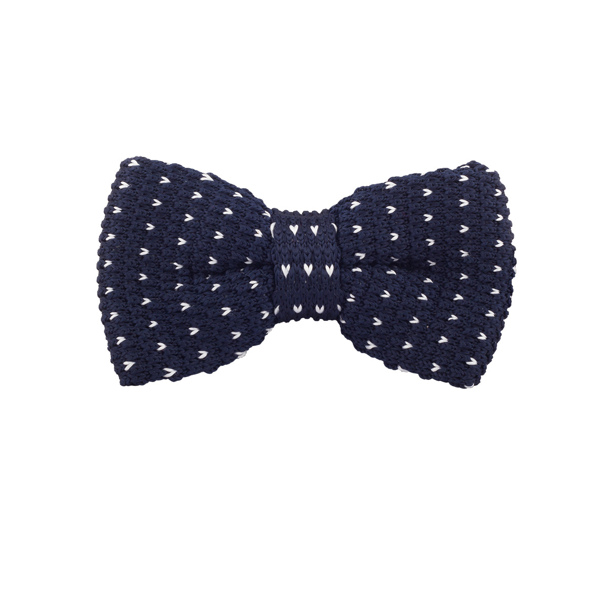 Make the perfect arm candy to your gorgeous girl in this seamless navy blow tie with a splash of scattered cream pattern to add an edge. 