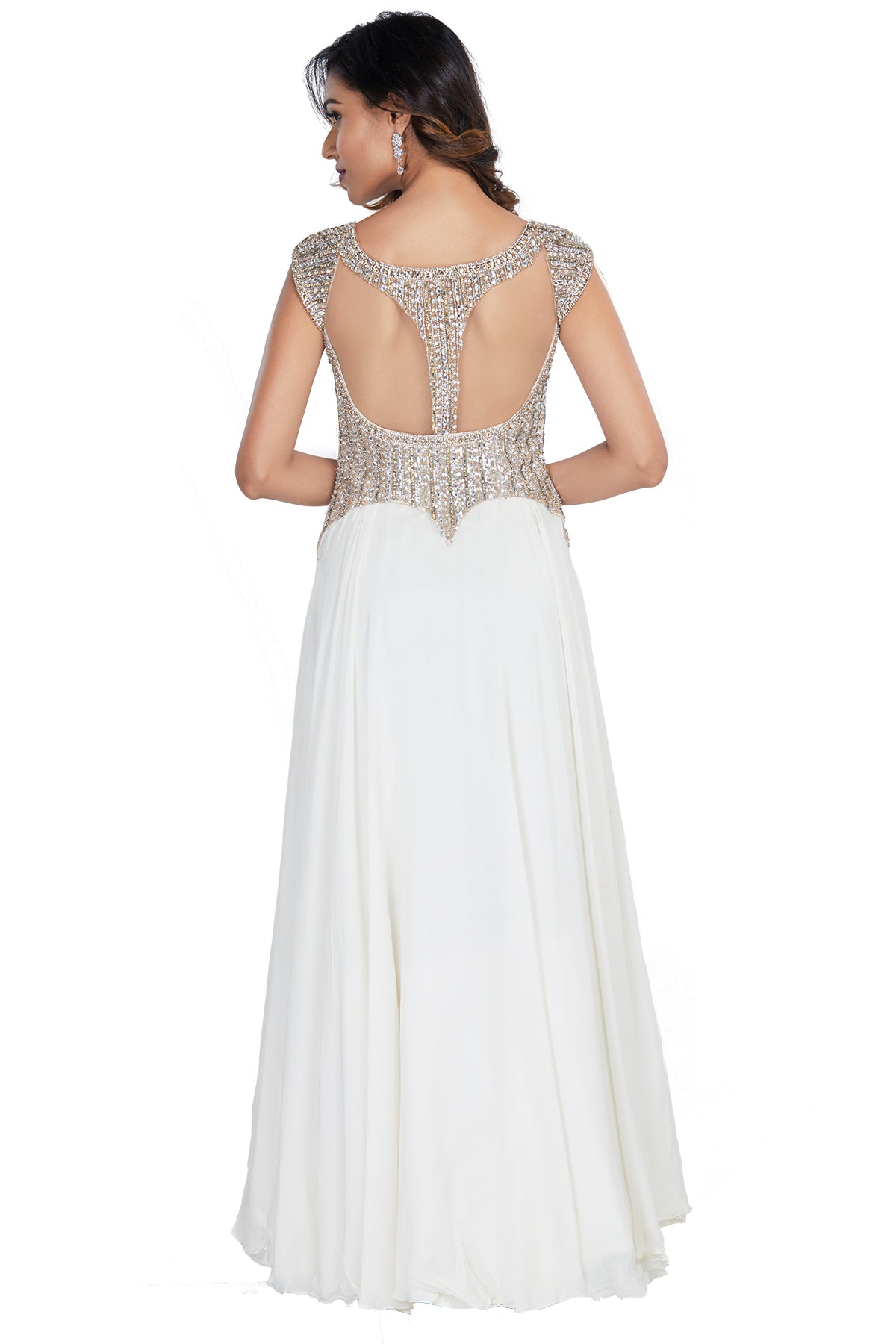 Embellished white gown