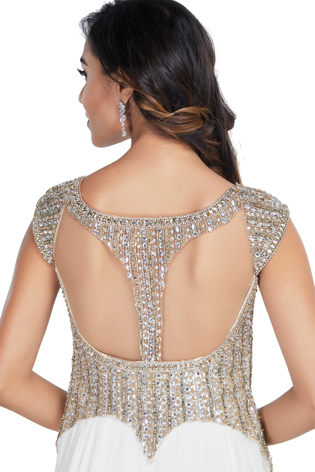 Embellished white gown