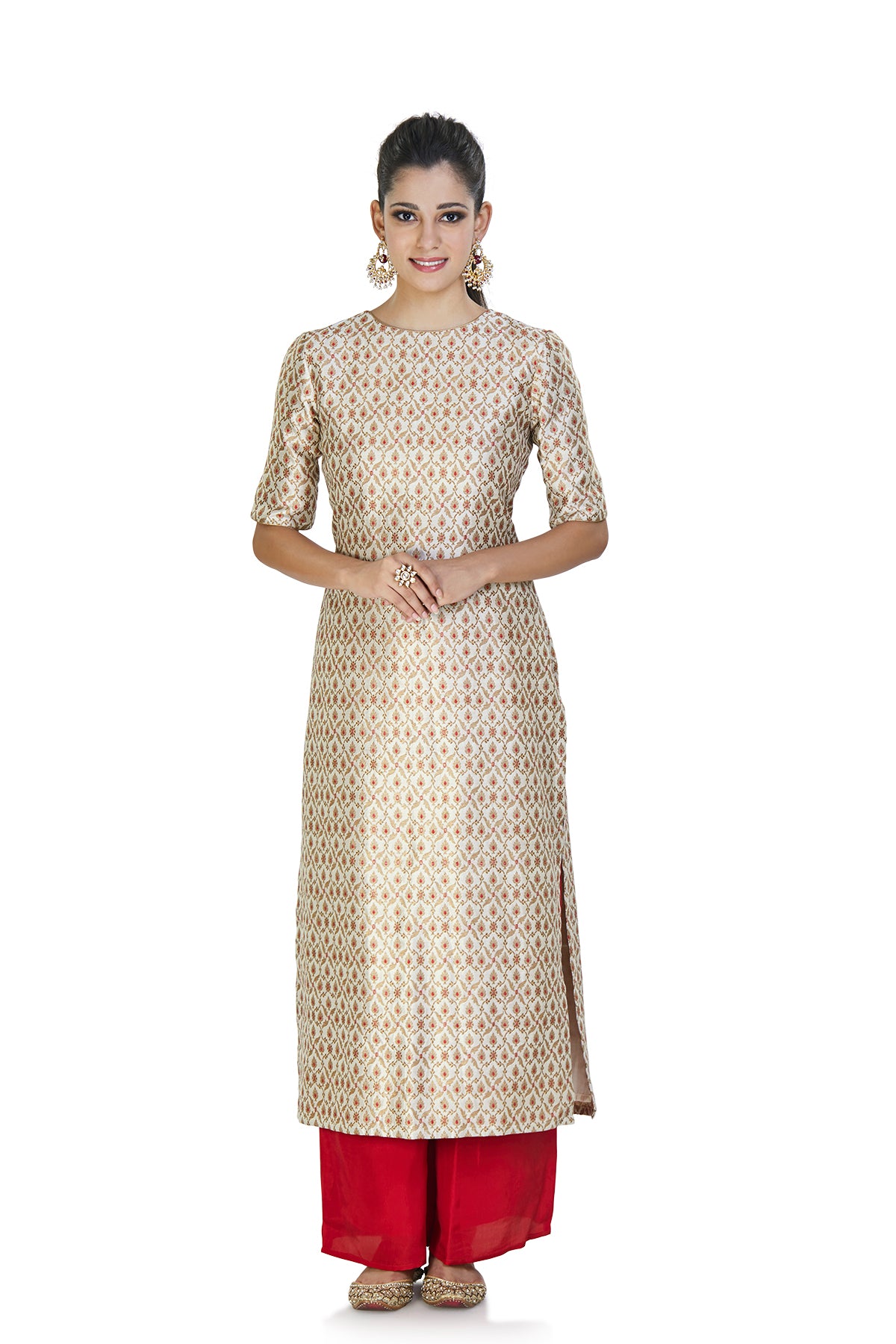 Ivory kurta and palazzo set TheStylease