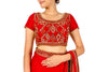 Red Mirror Work Blouse