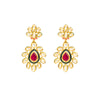 Raw, unfiltered and uncut - these earrings have a pink drop with a green outline and uncut stones - keeping you in the Indie zone. 