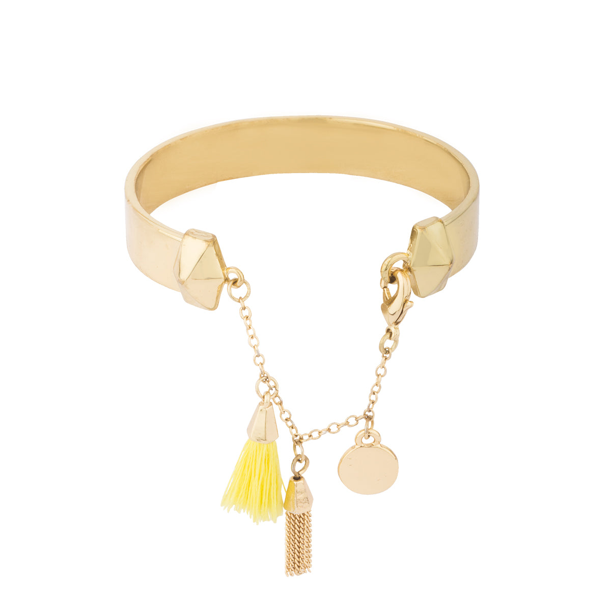 Simple and Subtle - This braclet is gold plated with chains hanging to make it look stunning.