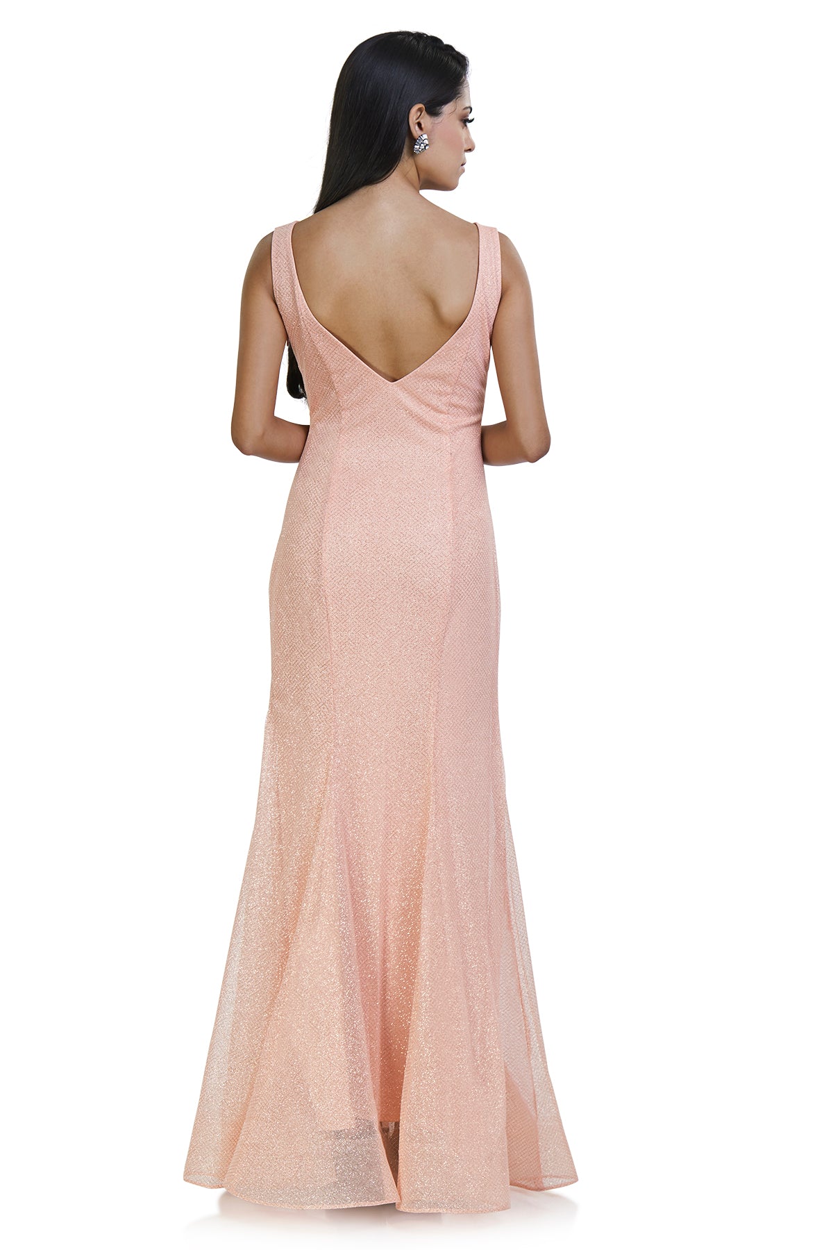 Baby pink shimmer gown