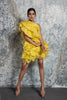 Yellow Ruffled Short Dress