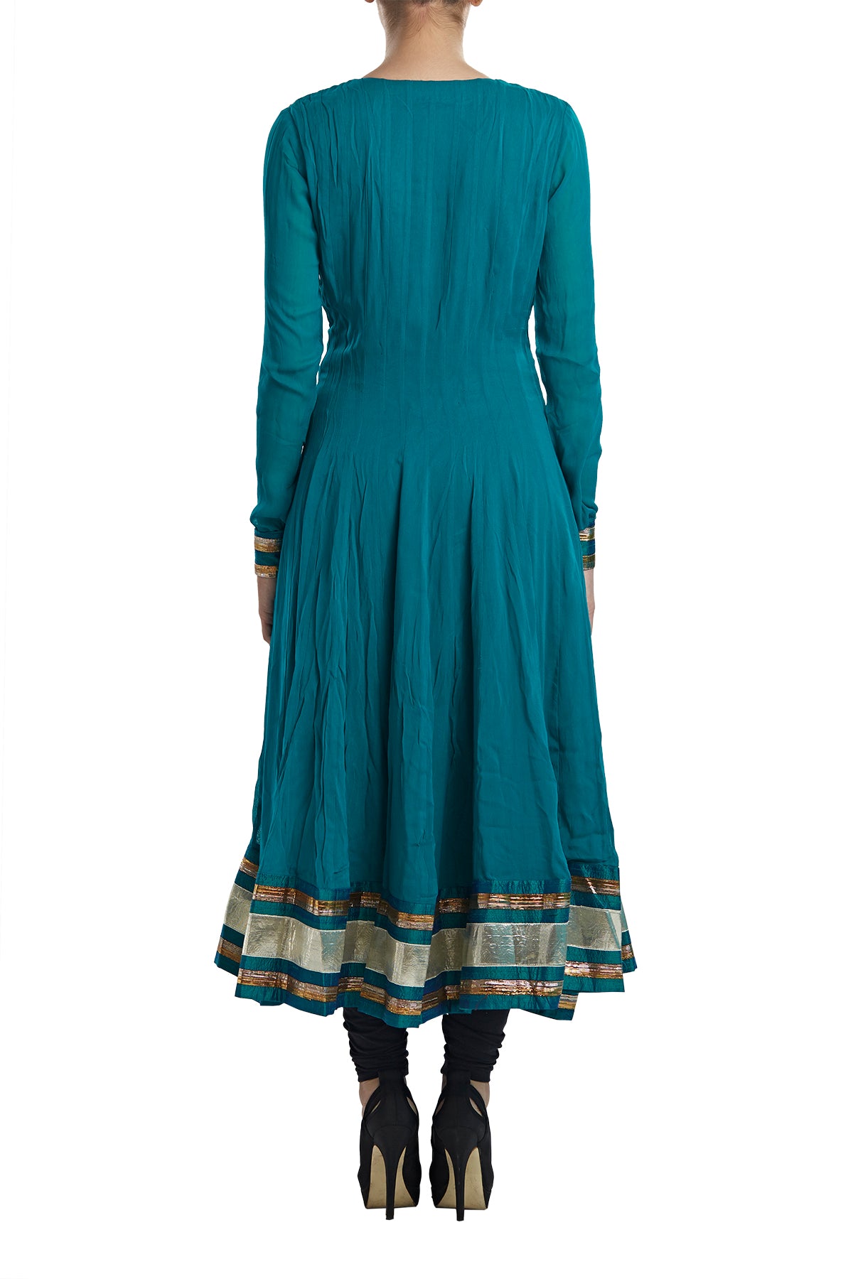 Turquoise Kalidar Kurta