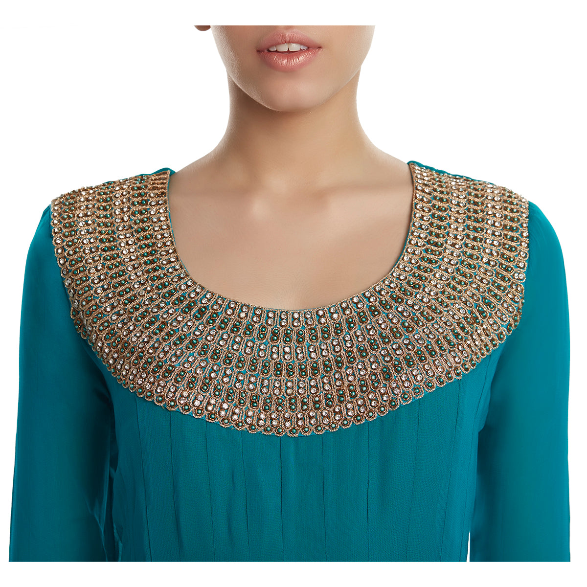 Turquoise Kalidar Kurta