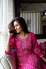 Hot Pink Gota Suit With Palazzos