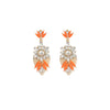 Dance the night away in this slice of summer orange & white earrings - set in mixed metal alloy and mounted like a muse on acrylic.