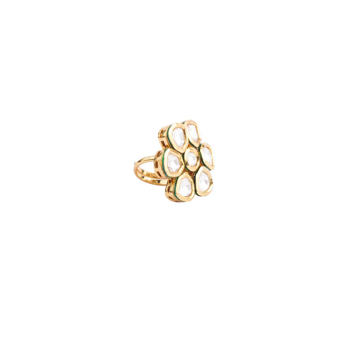 Polki Flower Ring