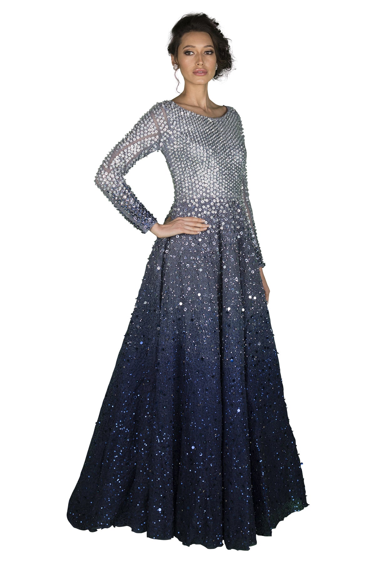 Blue Ombre Galaxy gown