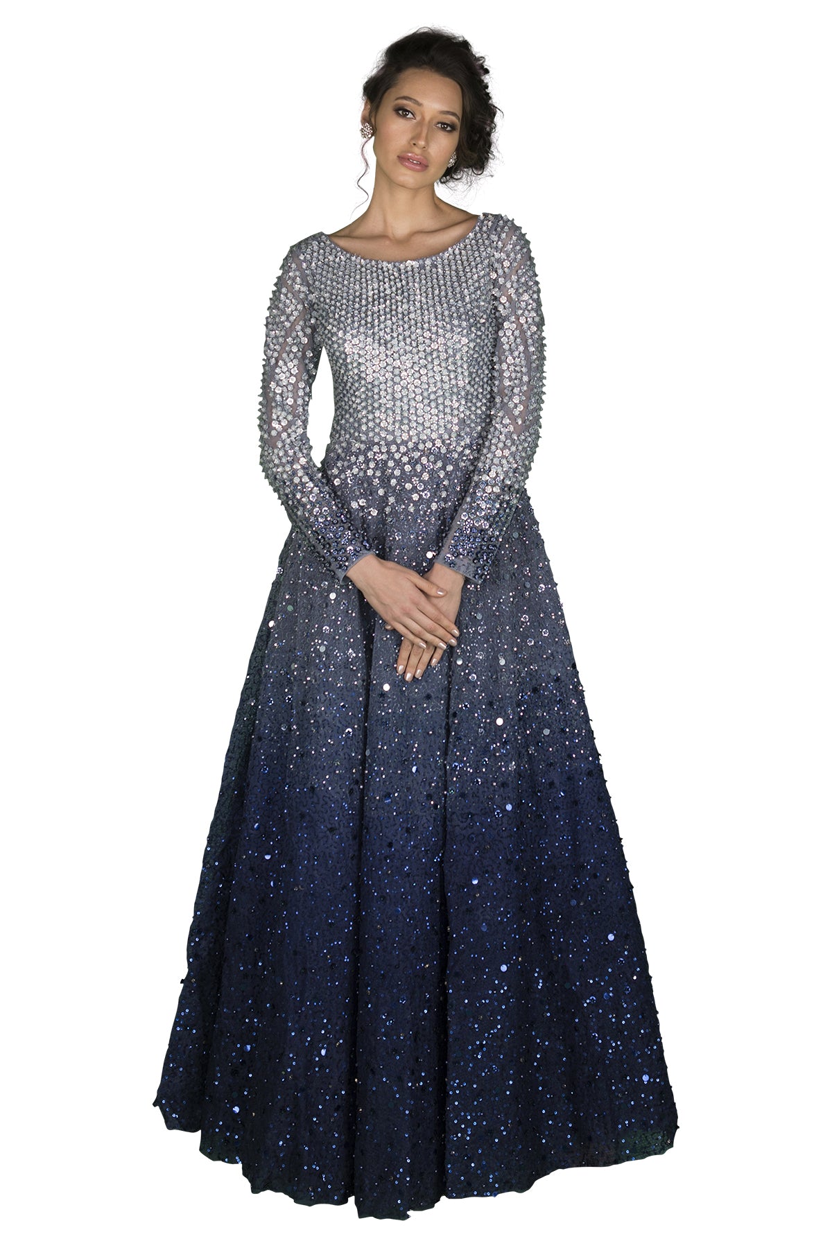 Blue Ombre Galaxy gown