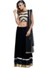 We're talking a va-va-voom velvet lehenga and sexy cut sequin blouse in gold, silver & black to dance away the night with all the right fashion moves.