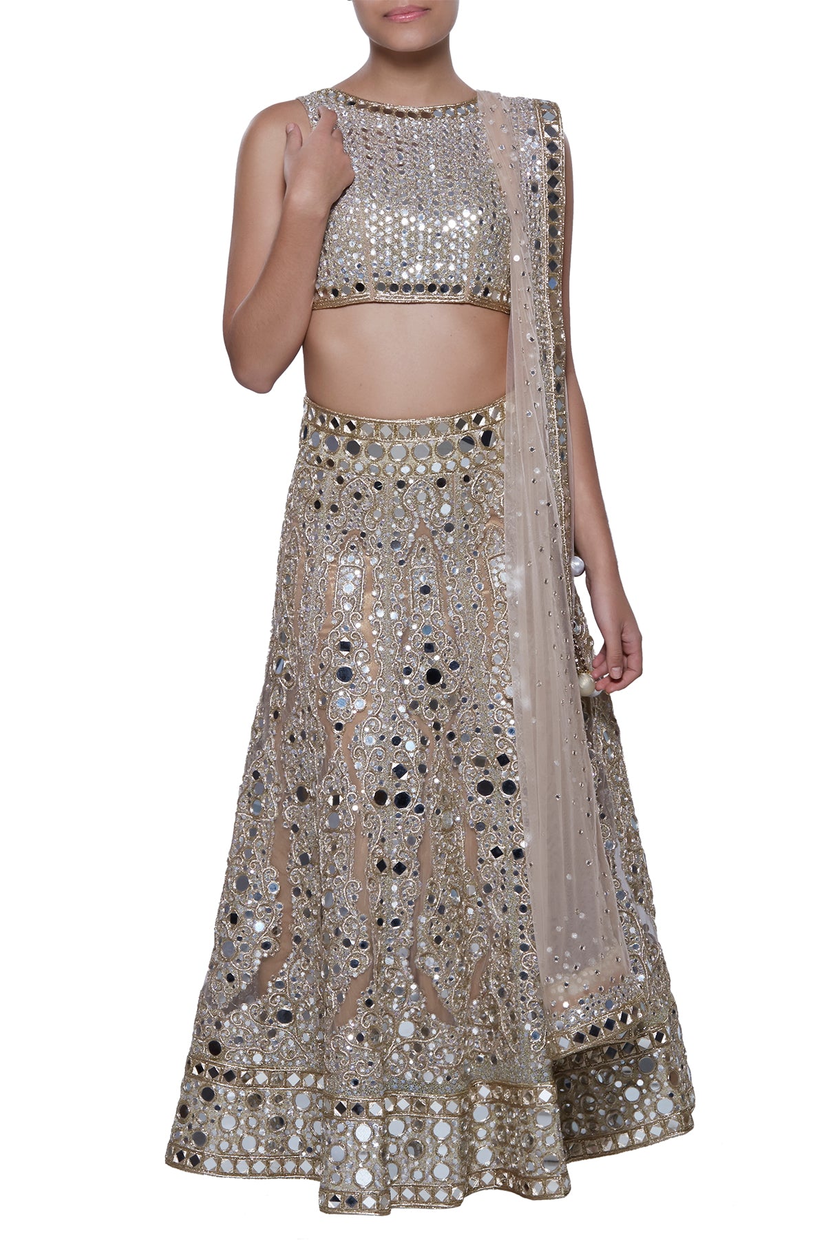 Mirror Work Silk Lehenga (Pink) in Delhi at best price by Swami Sarees Pvt.  Ltd. - Justdial