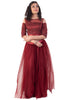 Maroon Crop Top And Skirt