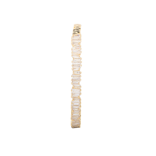Gold Baguette Crystal Cuff