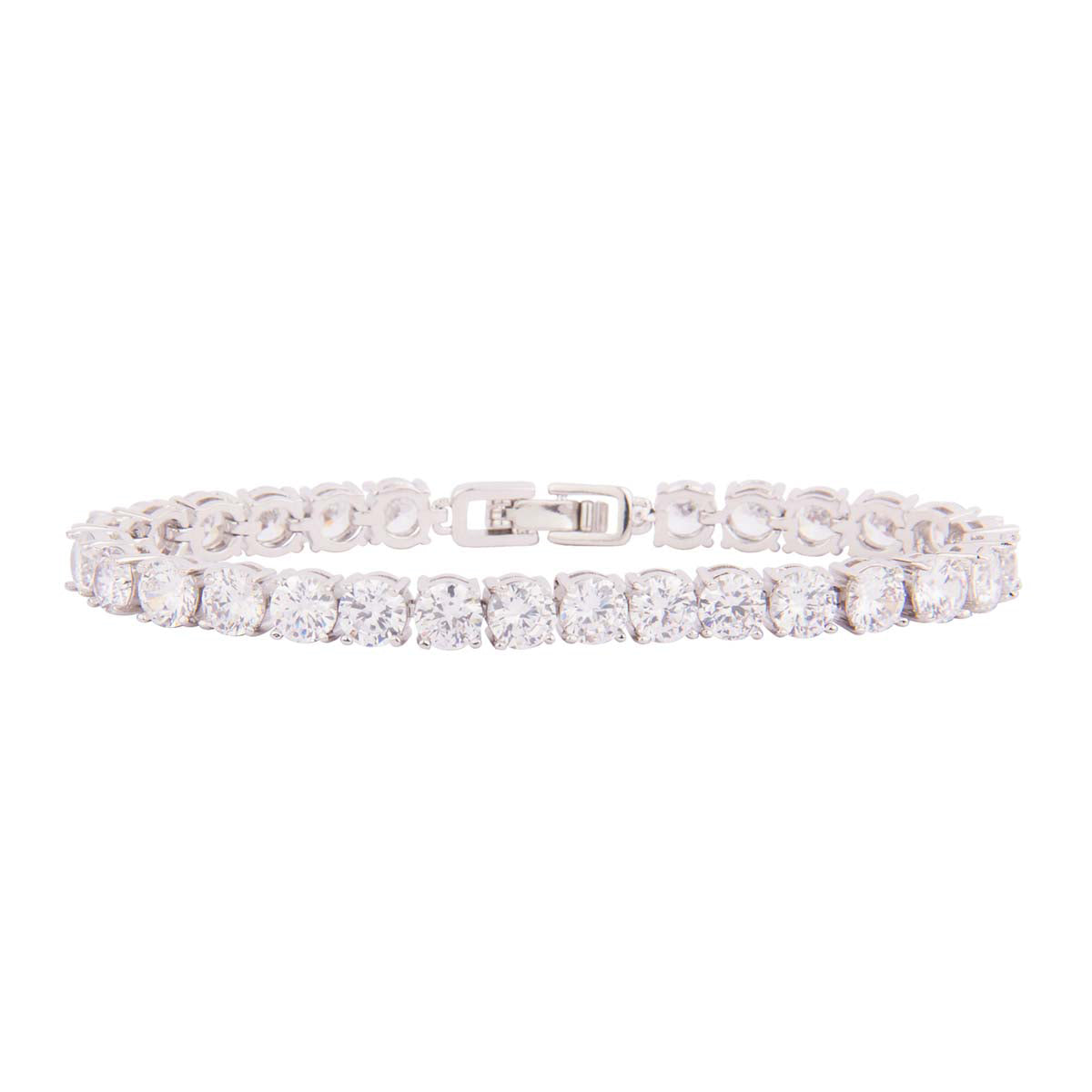 Single Lined Large Solitaire Bracelet