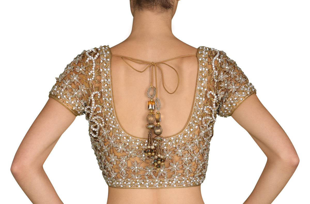 Dark Gold Embroidered Blouse