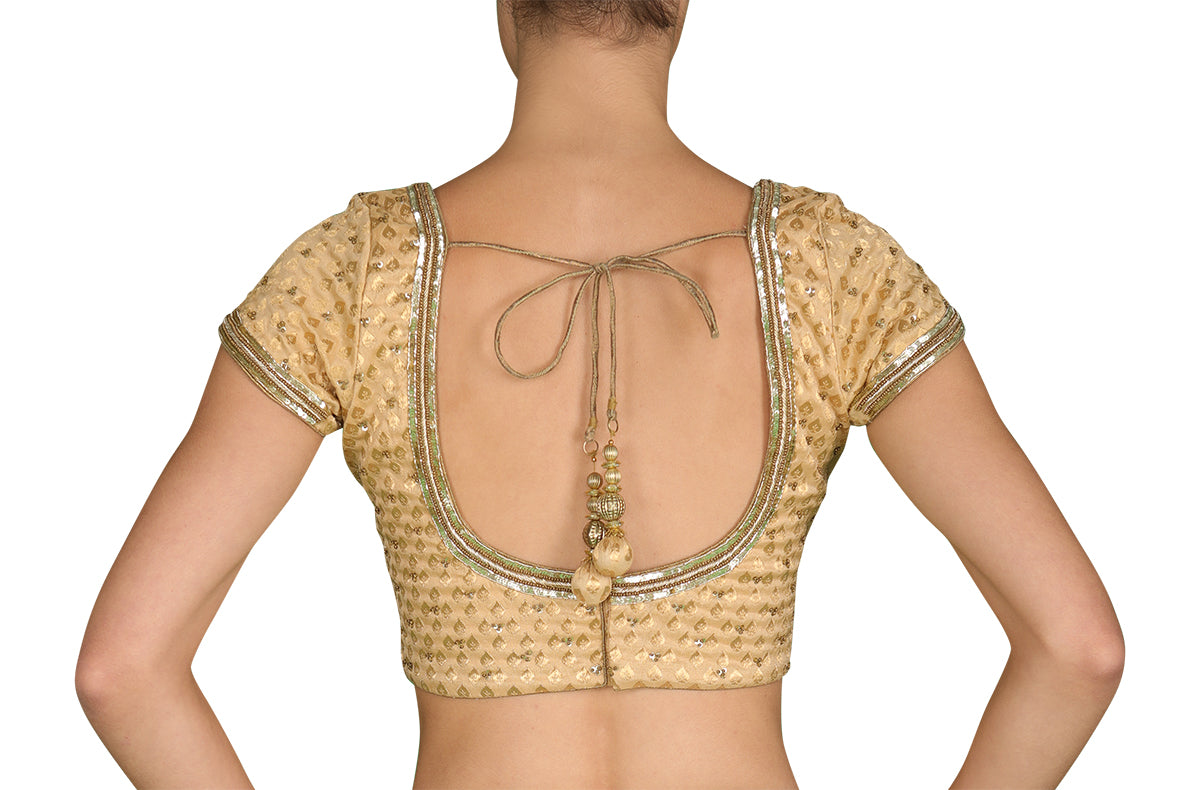 Light Gold Brocade Blouse