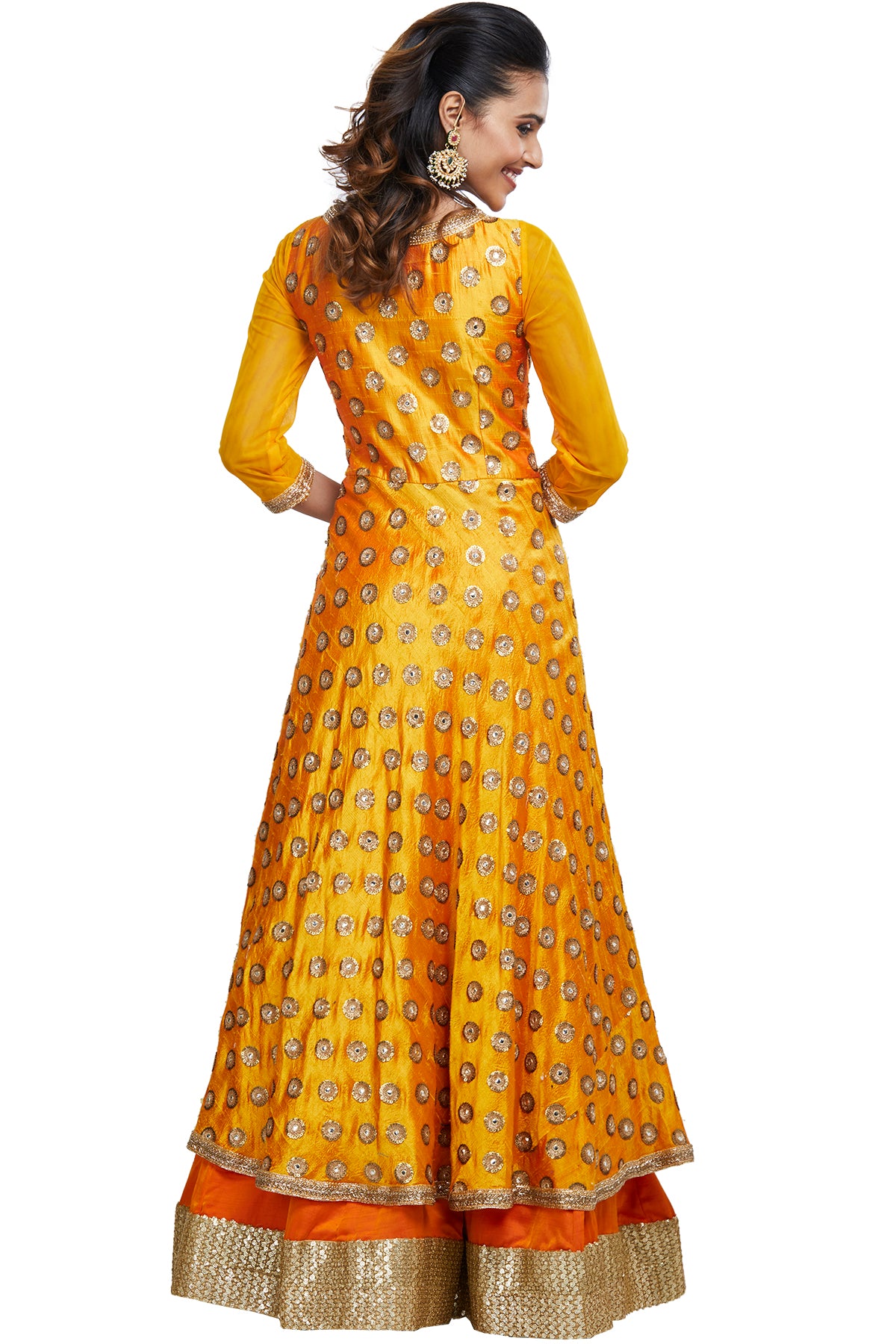 Saffron Long Top on Skirt